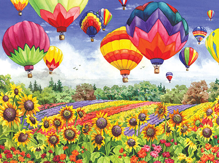 Artiste : Nancy Wernersbach – Casse-tête de 1000 pièces - Montgolfières multicolores