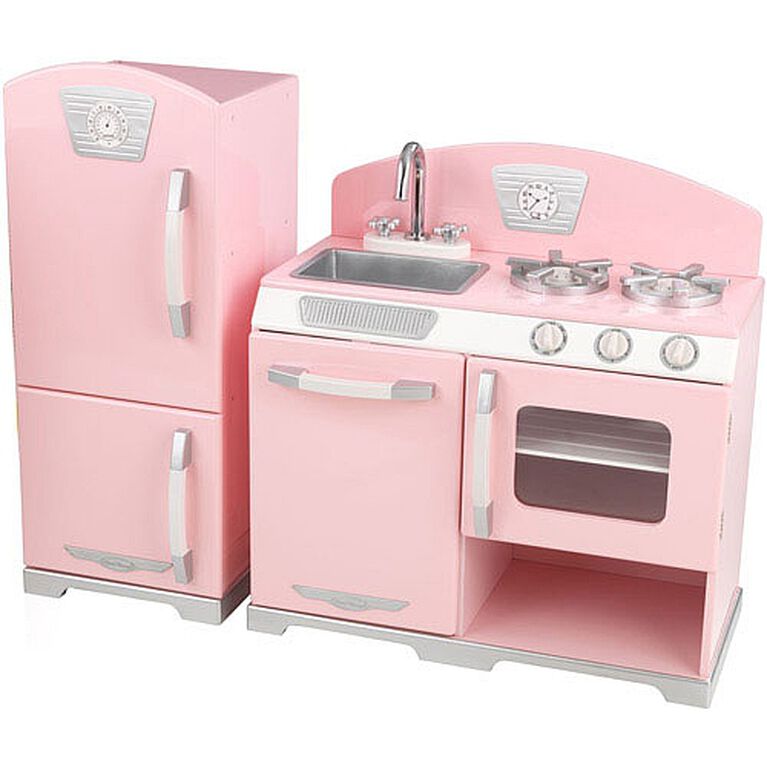 KidKraft - Cusine et refrigerateur retro roses.