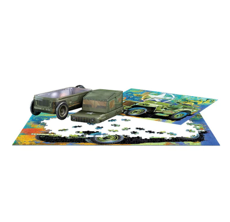 EuroGraphics - The Jeep Army Truck Collectible Shaped Tin Puzzle Jigsaw Puzzle - 550pc