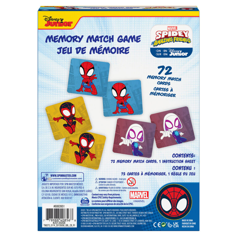 Marvel Spidey Amazing Friends Memory Match Game