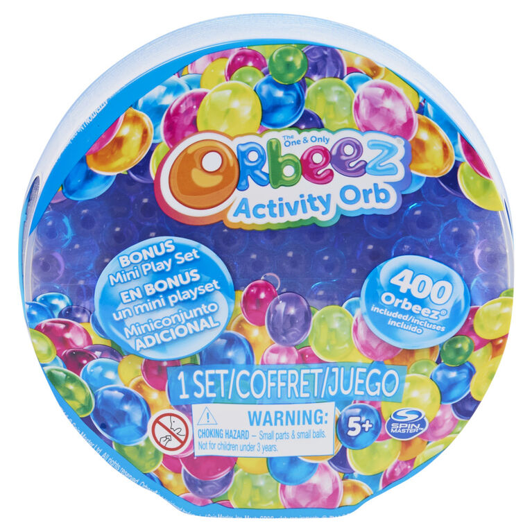 Orbeez Surprise Activity Orb, Mini Playset with 400 Blue Water Beads, Non-Toxic Sensory Toys and Accessories for Kids Aged 5 and up