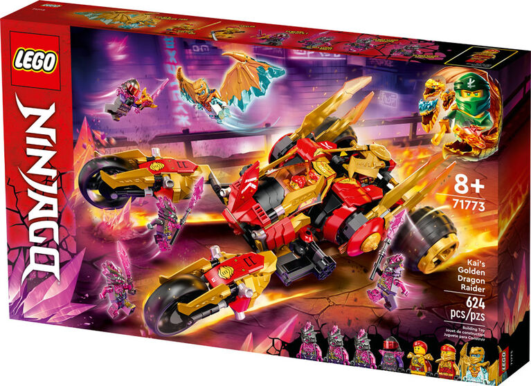 LEGO NINJAGO Kai's Golden Dragon Raider 71773 Building Kit (624 Pieces)