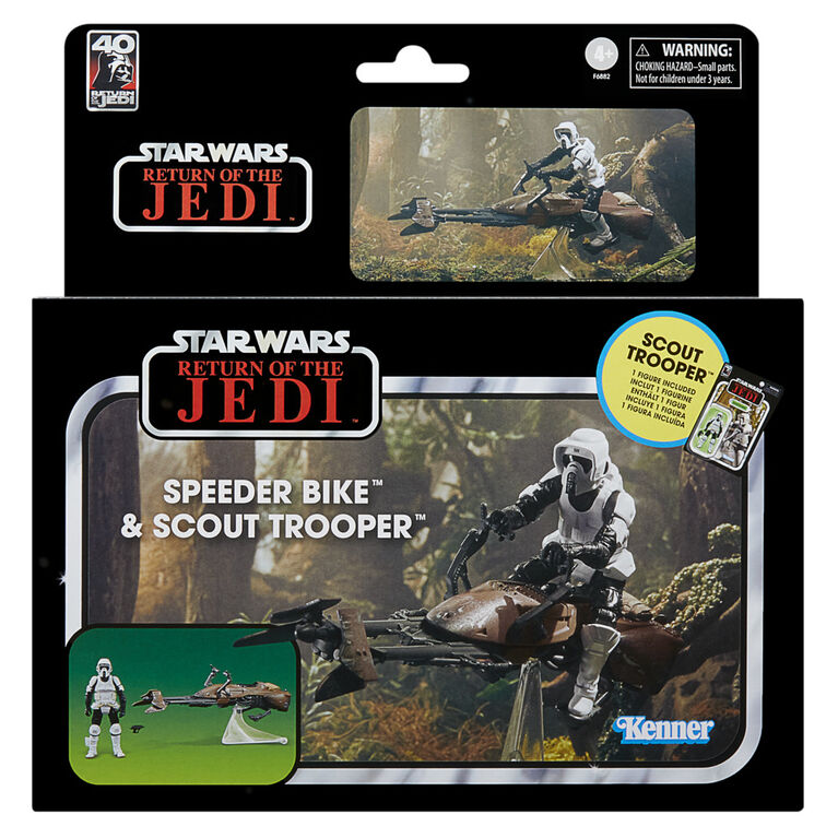 Star Wars The Vintage Collection Speeder Bike, Star Wars: Return of the Jedi 3.75 Inch Vehicle and Action Figure