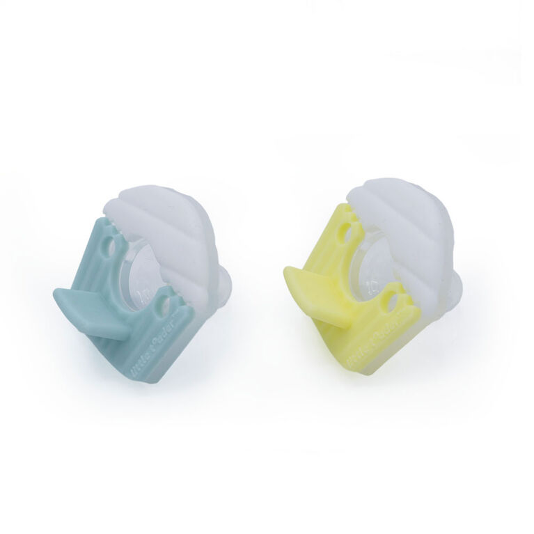 Little Toader Cookie 2-Pack Pacifier - Cupcake, Aqua/Yellow