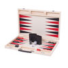 Backgammon Wooden Suitcase - French Edition