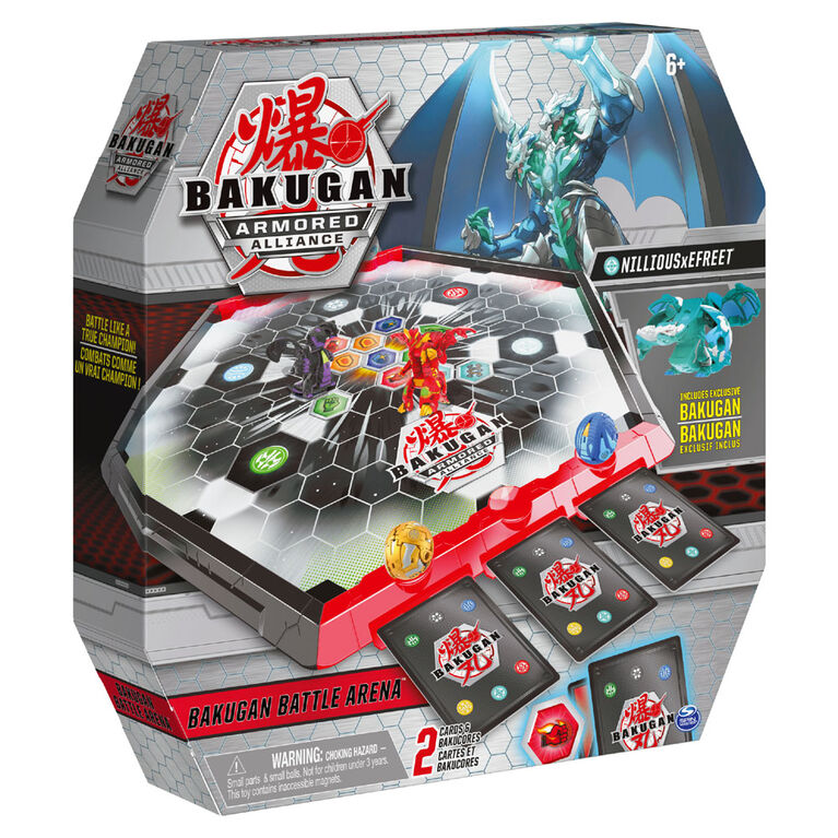 Bakugan Battle Arena, Plateau de jeu avec Bakugan Fusion Nillious x Efreet exclusif - les motifs peuvent varier
