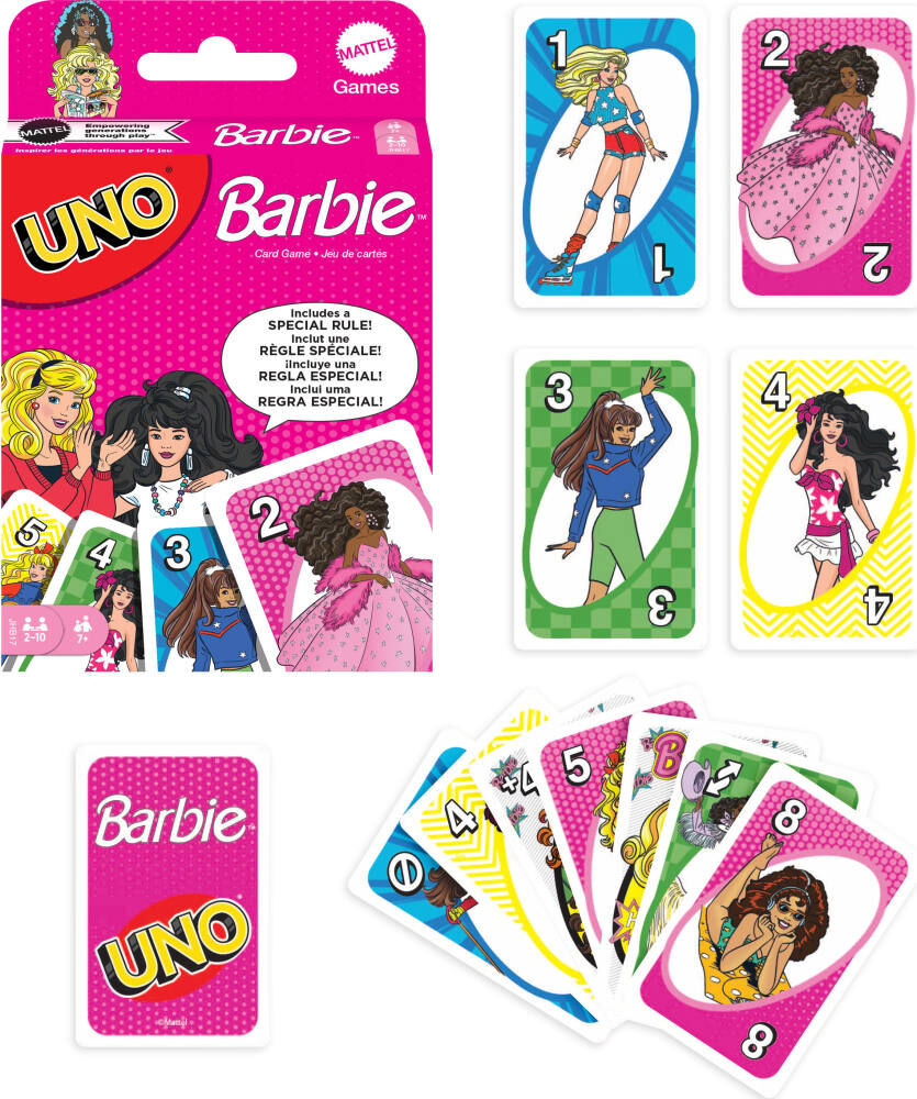 UNO Barbie Card Game for Kids & Family Night