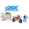 Supercross, Moto authentique de Ken Roczen en métal moulé à l'échelle 1:24 avec figurine motocycliste, pour les enfants et les collectionneurs