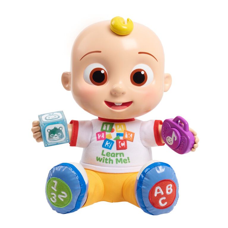 Poupée de JJ d'Apprentissage Interactif CoComelon avec Sons et Lumières, et Musique pour Encourager à Reconnaître les Lettres, les Nombres et les Couleurs