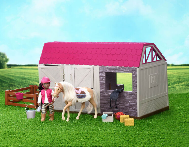 Lori Horse Haven Stable Playset, Horse Stall Twin Beds