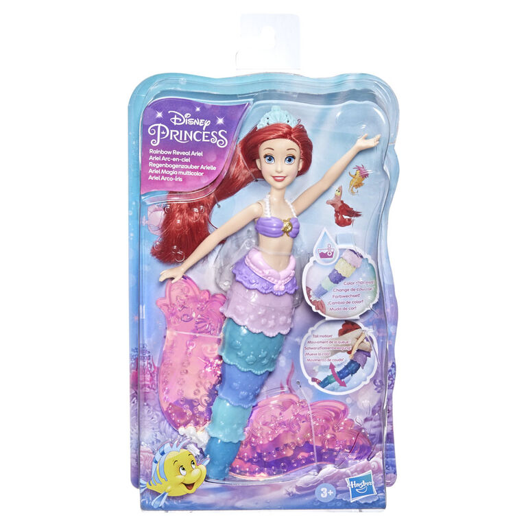 Disney Princess Rainbow Reveal Ariel, Color Change Doll