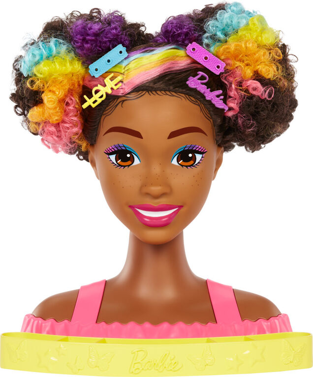 Barbie Deluxe Styling Head with Color Reveal Accessories and Curly ...