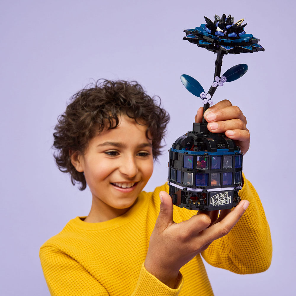 LEGO Wednesday Black Dahlia Flower Pretend Play Building Toy for Girls, Boys & Kids, Ages 9+ - 76784
