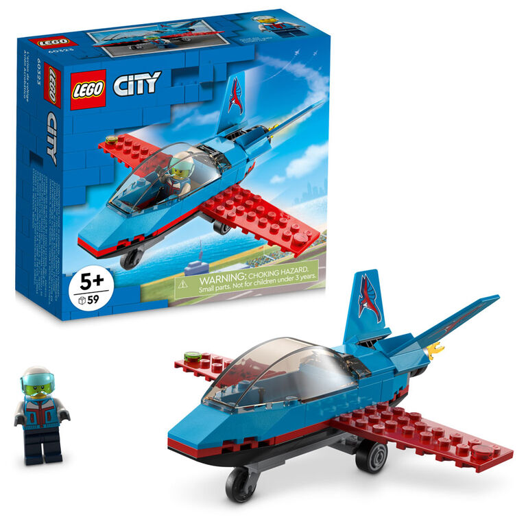 LEGO City Stunt Plane 60323 Building Kit (59 Pieces)