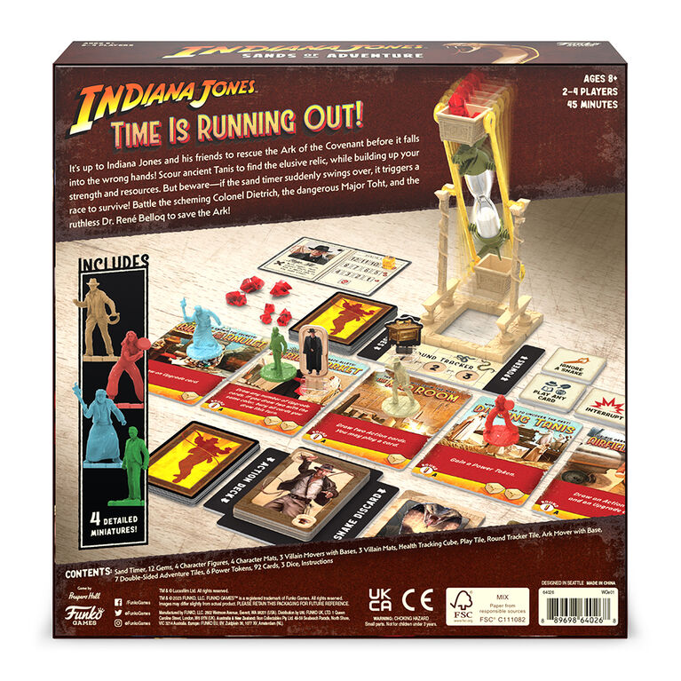 Funko Games Indiana Jones Sands Of Adventure jeu de plateau - Édition anglaise