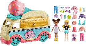 Polly Pocket - Camion de crème glacée Petites gâteries, 2 poupées
