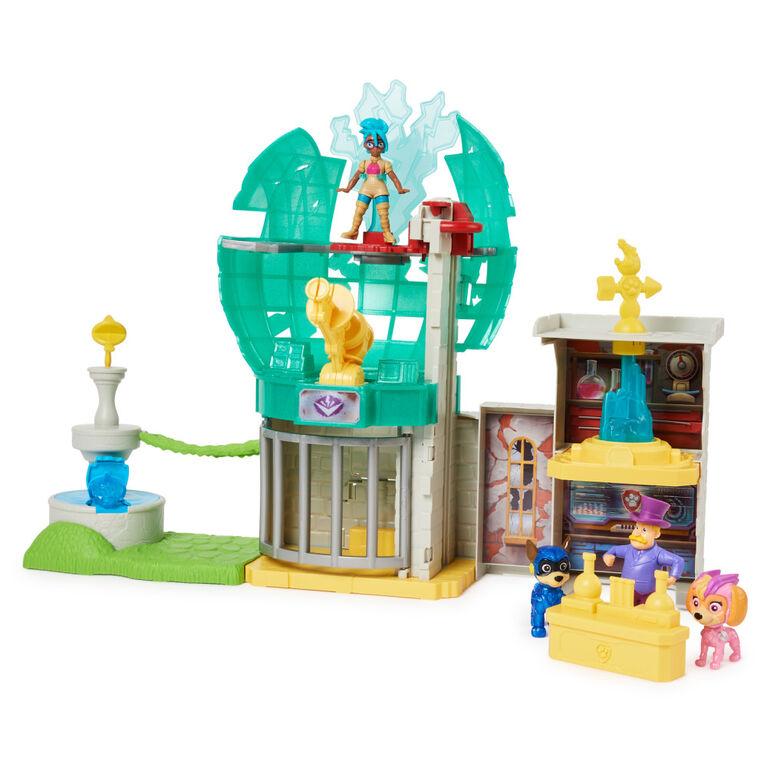 PAW Patrol: The Mighty Movie, Observatory Playset, with Mighty Pups Marshall, Vee & Mayor Humdinger Toy Figures