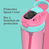Bouteille d’eau antifuite et antidéversement pour enfants Contigo Aubrey avec paille, vigne jade azalée, 591 ml
