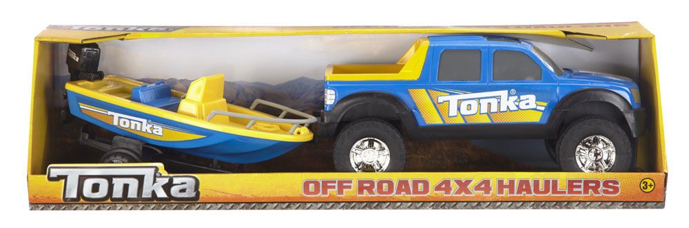 Toy truck with boat best sale