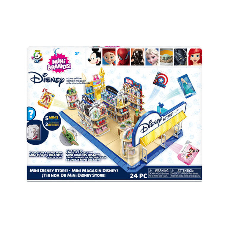 Ensemble de jeu de magasin de Mini Brands du magasin Disney 5 Surprise comprend 5 Minis mystères dont 2 Minis exclusifs par ZURU
