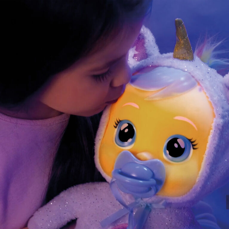 Poupée Cry Babies Bonne nuit Dreamy avec voyants DEL, pour filles et garçons de 18 mois et plus
