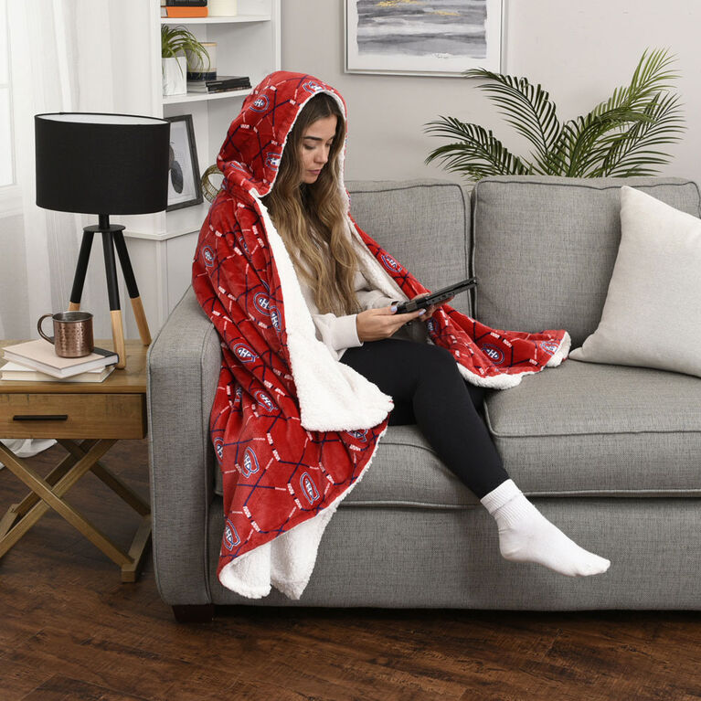 NHL Montréal Canadiens Hooded Blanket, 50" x 70" Toys R Us Canada