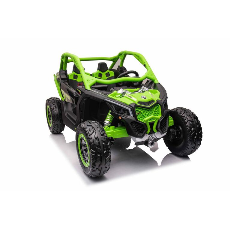 KIDSVIP Can-Am Maverick 2X24V Buggy UTV 4X4 pour enfants et tout-petits avec RC - Vert