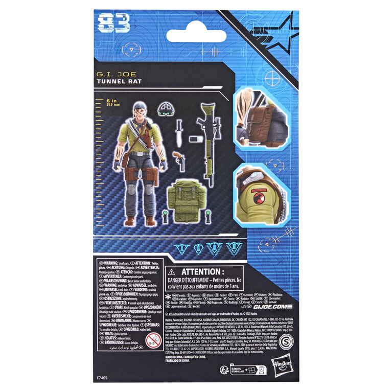 G.I. Joe Classified Series Tunnel Rat, Collectible G.I. Joe Action Figure, 83, 6 Inch Action Figures