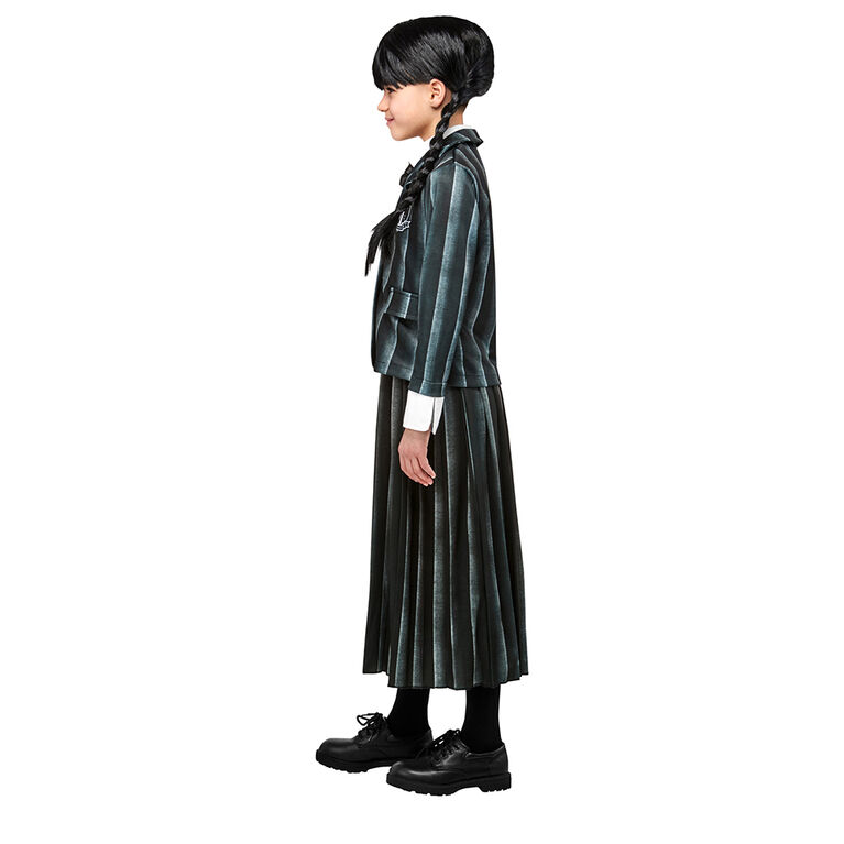 Costume d'uniforme scolaire Wednesday Addams taille petit (4-6)