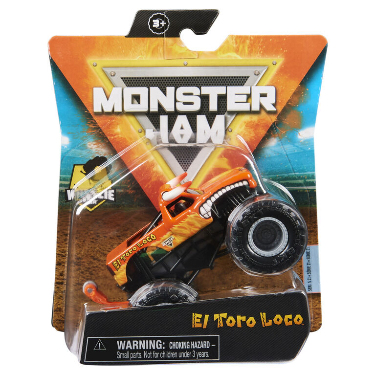 Monster Jam, Official El Toro Loco Monster Truck, Die-Cast Vehicle, Retro Rebels Series, 1:64 Scale