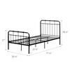 Hankel Twin Metal Platform Bed Black