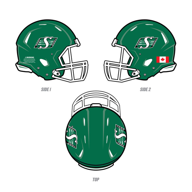 CFL Mini helmet replica Saskatchewan Roughriders