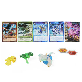 Bakugan Evolutions, Coffret Platinum Power Up Warrior Whale avec Nano Fury et Sledge