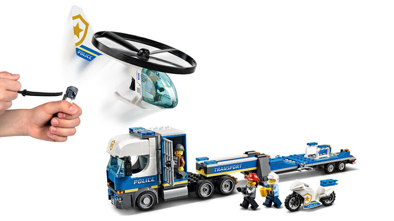 LEGO City Police Le transport de l'hélicoptère de la poli 60244 (317 pièces)