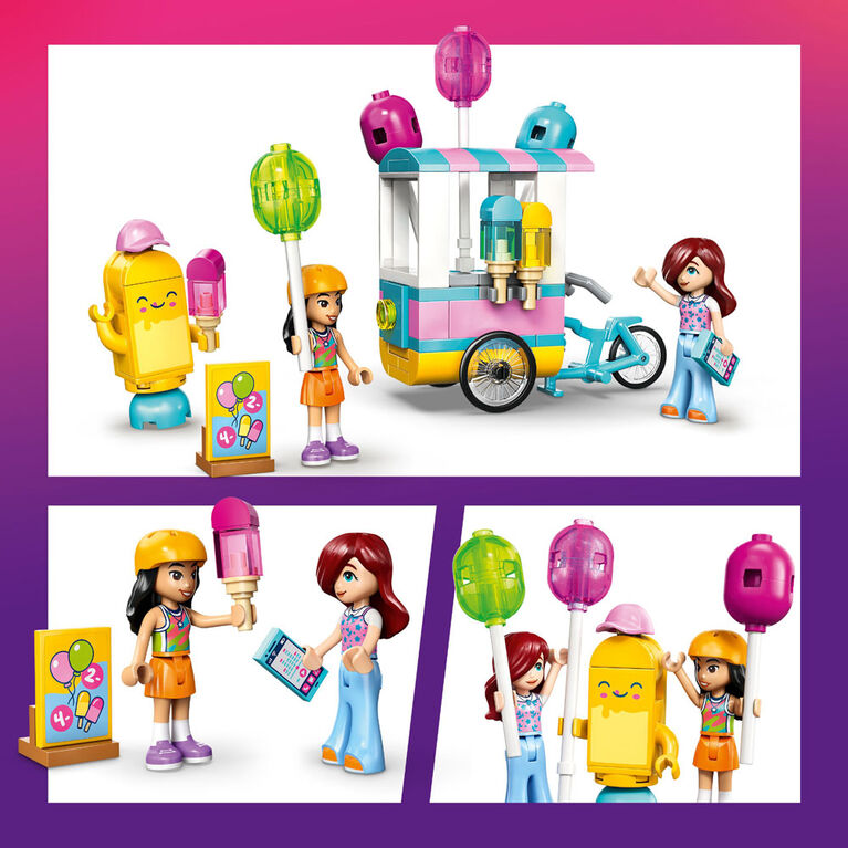 LEGO Friends Le Kiosque de Cr&egrave;me Glac&eacute;e et de Ballons - Jouet de Simulation - 2 Minipoup&eacute;es, des Ballons et un V&eacute;lo - 42692