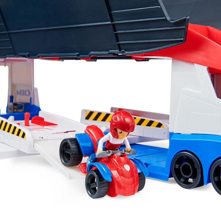 PAW Patrol, PAW Patroller transformable avec deux lance-véhicules, figurine  articulée Ryder et véhicule tout-terrain