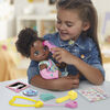 Baby Alive, Bella va mieux, coffret de poupée (cheveux noirs) pour jouer au docteur