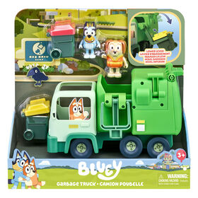 Camion poubelle bleu