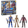 Marvel Avengers Titan Hero Series Thor: Love and Thunder, 3 figurines de 30 cm, Thor, Groot et Star-Lord