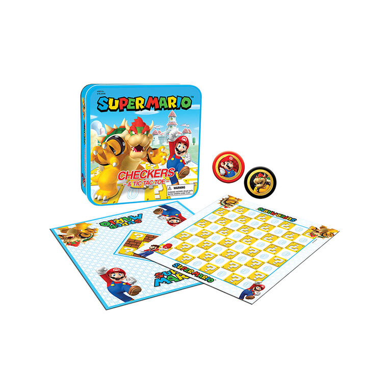 Jeu De Dames & TIC TAC TOE: Super Mario vs. Bowser Jeu De Plateau - Édition anglaise