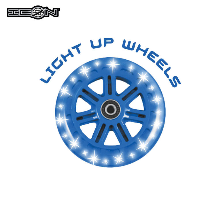 Icon Elite 100Mm Light Up Wheel Scooter - Blue
