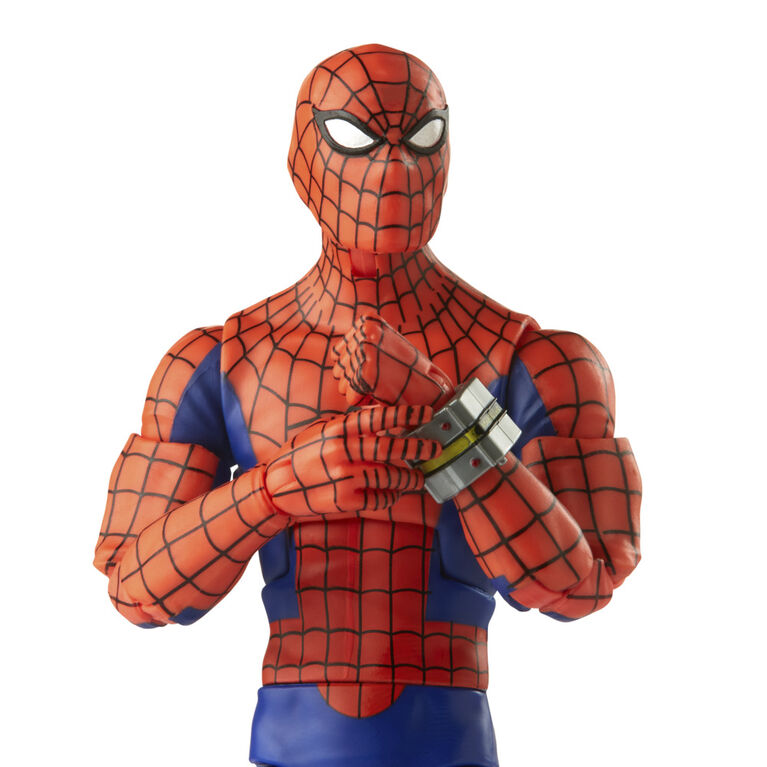 Marvel Legends Series Spider-Man, figurine Spider-Man japonais 60e anniversaire de 15 cm, 6 accessoires