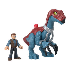 Imaginext Jurassic World Dominion Therizinosaurus Dinosaur and Owen Toys