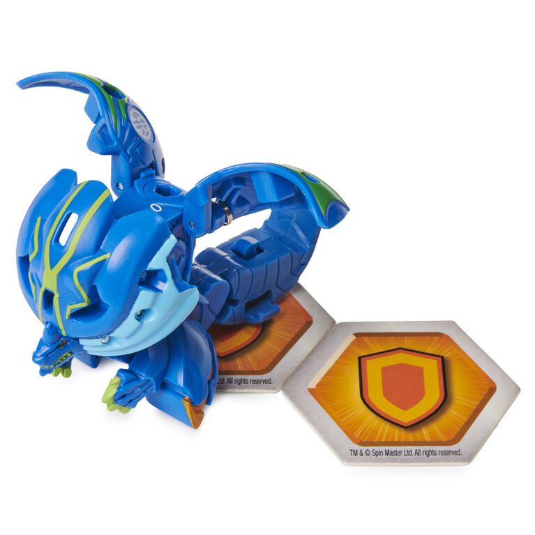 Bakugan, Baku-Storage Case with Fused Hydorous x Batrix Collectible Action Figure and Trading Card (Blue and Green)