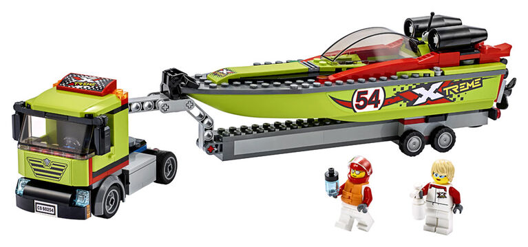 LEGO City Great Vehicles Race Boat Transporter 60254 (238 pieces)