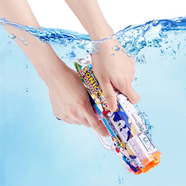 XSHOT Fast-Fill Skins Nano Sonic The Hedgehog Water Blaster by ZURU