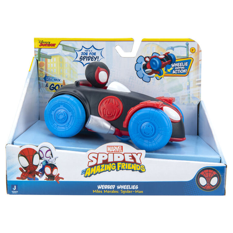 Spidey and Friends Pull Back Vehicle Webbed Wheelies - Miles Morales: Spider-Man