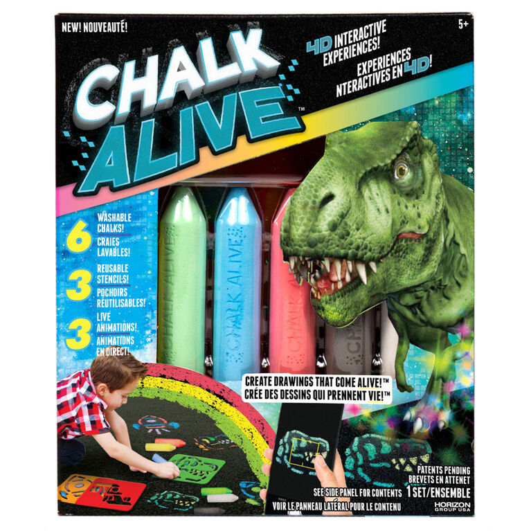 Chalk Alive Dino, Rocket, Racecar