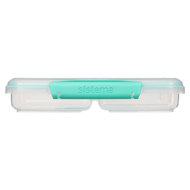 Sistema To Go Multi Split Meal & Food Container with Dividers & Clips, 820 mL, Colour May Vary