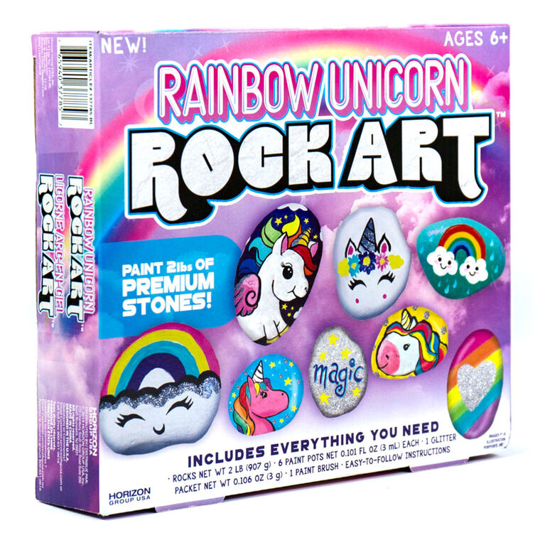 Rock Art Licorne Arc-En-Ciel